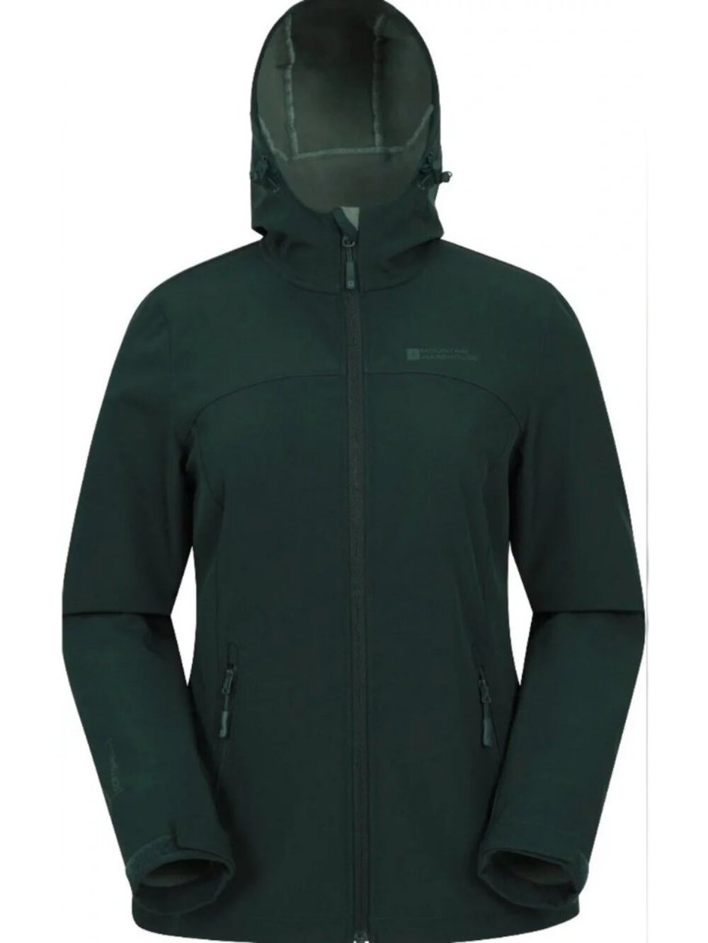 MOUNTAIN WEARHOUSE Exodus Softshell Jacket Dark Green 10 Wind Water Resistant